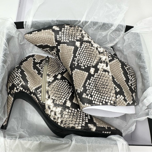Nine West Finny Womens Snake High Heel Ankle Boots - Picture 9 of 13